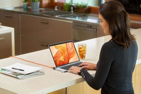 محول HyperDrive Mac USB C Hub، Sanho USB Type C متعدد المنافذ Hub MacBook Pro 2020 2019 2018-2016، MacBook Air 8 في 2 دونغل مع USB-C 100W PD، 4K HDMI، MiniDP، قارئ بطاقة microSD/SD، 2xUSB أ- الفضة in Kuwait