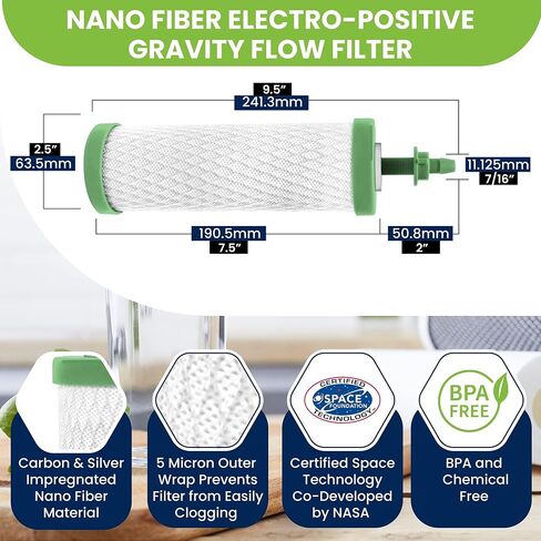 Aqua Sterling Purification System - High Capacity, Clear Gravity-Fed Water Filtration System - Drinking Water Filter System in Saudi Arabia
