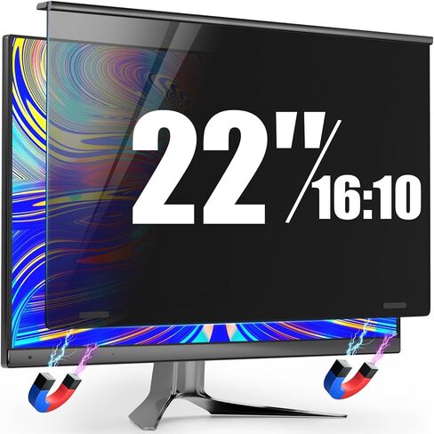 Magnetic 32 Inch Privacy Screen for Frameless Computer Monitor 16:9 Aspect Ratio,Hanging Blue Light Screen Protector Eye Protection Anti-Spy Shield, 32in Removable Privacy Filter in Kuwait