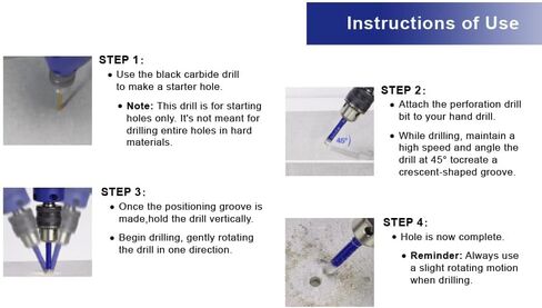 9 PCs Diamond Drill Bit Set for Porcelain, Ceramic, Glass & More - Versatile Tile Drill Bits for Efficient, Precise Drilling in Kuwait