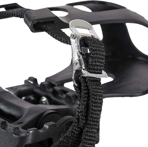 دواسات دراجة DRBIKE مع قفص وأشرطة لمشبك أصابع القدم للدراجة الداخلية والدراجات الخارجية مقاس 9/16 بوصة دواسات دراجة من سبيكة المغزل بديلة للدراجة الثابتة زوج واحد in Saudi Arabia