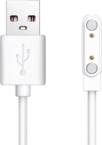 Compatible with Trendia Smart Watches Charger, 1M Magnetic Replacement Charging Compatible for Trendia TG09 1.83" Smart Watches (2 Pack-Black+White, 7.62mm Charger) in Saudi Arabia