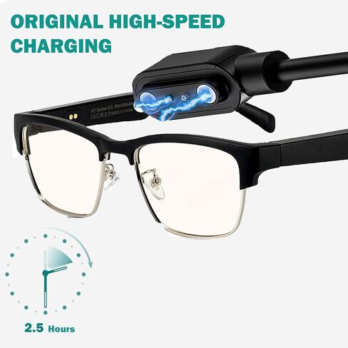 Compatible with Delhi Tornado Smart Glasses Charger, Magnetic Replacement Charger Compatible for Delhi Tornado KY02, KY03 Smart Glasses (2 Pack-Black+White, for ky02, ky03) in Saudi Arabia