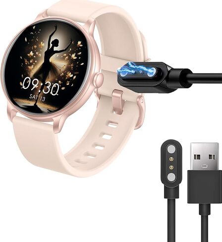 Compatible with ZPPSNFIT Smart Watch Charger, Magnetic Replacement Charging Cable Compatible for ZPPSNFIT G1 1.43'' Smart Watch (Black+Black, 2.84mm-Type C) in Saudi Arabia