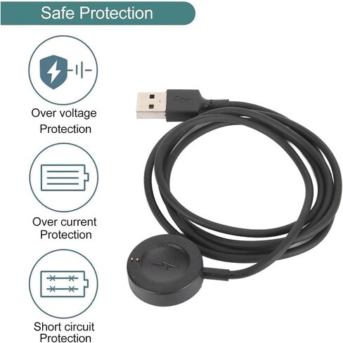 Smart Watch Charger, Magnetic Charging Cable for Gen 6/5 / 4 Sport for Kors Gen 6 / 5E / 5/4 Smart Watch (Black) in Saudi Arabia
