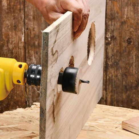 مجموعة منشار ثقب الكربيد 7 قطع من كاتا 1/2 بوصة - 2-1/2 بوصة (15 مم - 64 مم) مجموعة مناشير ثقب مع مثقاب مركزي ومحول، مثالية لقطع الطوب والجص والخشب الرقائقي والبولي فينيل كلوريد in Kuwait