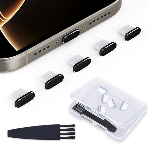 12 قطعة USB C مضادة للغبار مع علامة تبويب سهلة الإمساك لهاتف Samsung Galaxy S23-S20، A54، Google Pixel 8 7، OnePlus، MacBook، الكمبيوتر المحمول، غطاء غبار للهاتف الخلوي متوافق مع جميع منافذ USB من النوع C in Kuwait