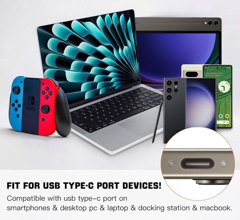 12 قطعة USB C مضادة للغبار مع علامة تبويب سهلة الإمساك لهاتف Samsung Galaxy S23-S20، A54، Google Pixel 8 7، OnePlus، MacBook، الكمبيوتر المحمول، غطاء غبار للهاتف الخلوي متوافق مع جميع منافذ USB من النوع C in Kuwait