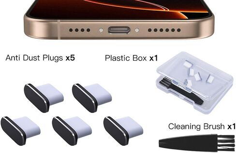 12 قطعة USB C مضادة للغبار مع علامة تبويب سهلة الإمساك لهاتف Samsung Galaxy S23-S20، A54، Google Pixel 8 7، OnePlus، MacBook، الكمبيوتر المحمول، غطاء غبار للهاتف الخلوي متوافق مع جميع منافذ USB من النوع C in Kuwait