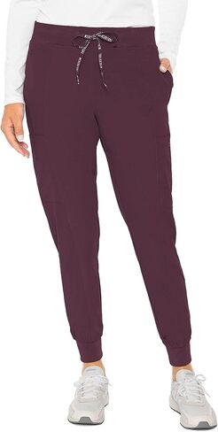 Med Couture Women's Peaches Collection Seamed Jogger Scrub Pant, Pewter, Medium Petite in Saudi Arabia