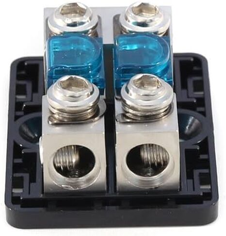 KnuKonceptz Bassik 2 Way Mini ANL Ground Distribution Block - 1/0 Gauge to 4 Gauge - Ground Links in Kuwait