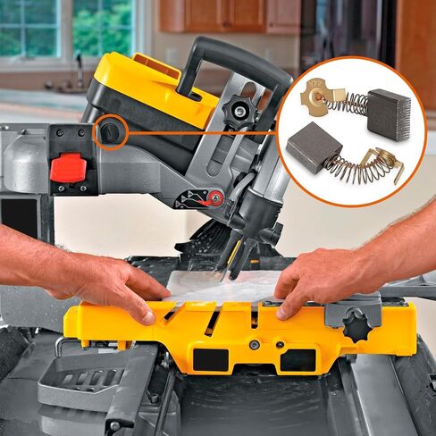 Replacement Carbon Brush 614367-00 5140024-30 for Dewalt Tile Saw - 2 Pack Carbon Motor Brushes with Leads for Dewalt DW713 DW715 DWS779 Miter Saw, Ridgid R4092, Ryobi Table Saw, Replace 0502025007 in Kuwait