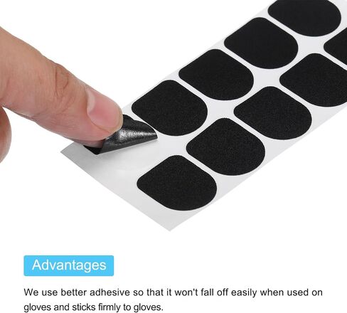 MECCANIXITY Gloves Touch Screen Sticker 1" x 4/5" Ultra High Sensitivity Flexible Carbon Fiber Ultra Thin Stickers Black for Gloves, 16 Pcs(10 in 1) in Saudi Arabia