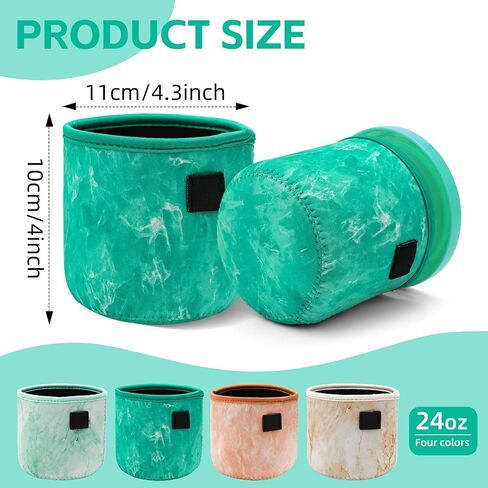4 Pack Ice Cream Sleeve Neoprene Sleeve for Ninja Creami Accessories, Reusable Insulated Sleeves for NC301 NC300 NC299AMZ Series (16oz B) in Kuwait