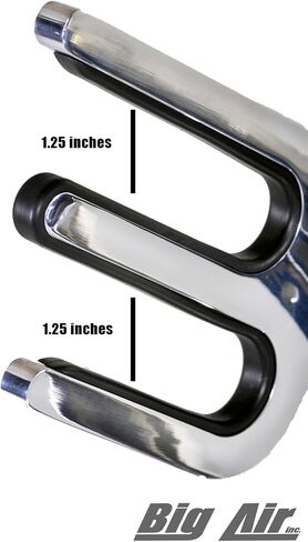 Big Air Hydro Universal Ski Rack (Black Powder Coat) - Holds 1 Pair of skis - 2.5" Clamp with Neoprene Liners to accommodate Down to 2.375", 2.25", 2" and 1.875" Round tubing in Saudi Arabia