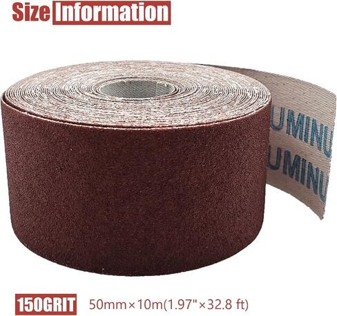 120 Grit Sandpaper Roll 2" x 32.8 Feet Emery Cloth Roll Abrasive Sand Paper Roll for Wood Furniture Metal in Kuwait
