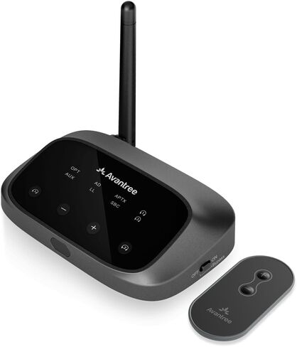 Avantree Oasis Plus 2 - جهاز إرسال Bluetooth للتلفزيون مع التحكم عن بُعد و Avantree TWS116 - سماعات اللاسلكية المفتوحة في الأذن ورسواف الشحن مع وعي محيط in Kuwait