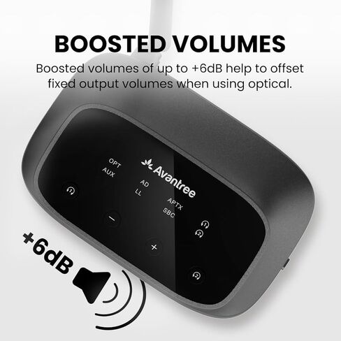 Avantree Oasis Plus 2 - جهاز إرسال Bluetooth للتلفزيون مع التحكم عن بُعد و Avantree TWS116 - سماعات اللاسلكية المفتوحة في الأذن ورسواف الشحن مع وعي محيط in Kuwait