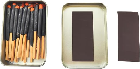 Survival Waterproof Matches Kit – 20/40/60 Fire Matches + Extra Striker in Metal Tin, Waxed Tinder Cords – Stormproof Windproof Fire Starter for Camping & Emergency in Kuwait