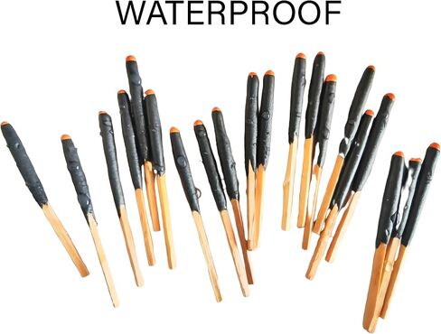 Survival Waterproof Matches Kit – 20/40/60 Fire Matches + Extra Striker in Metal Tin, Waxed Tinder Cords – Stormproof Windproof Fire Starter for Camping & Emergency in Kuwait