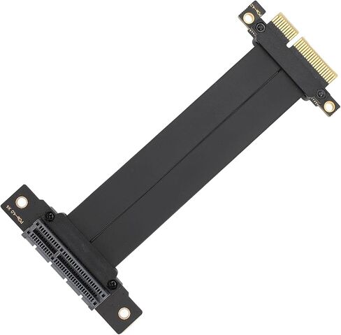 PCIE 4.0 Extension Cable, 16Gbps 180 Degree Male to 90 Degree Female 64 Pin Copper Conductor for PCIe Card, M.2 PCIe Card, Firewire Card, USB PCIe Card (40cm) in Saudi Arabia