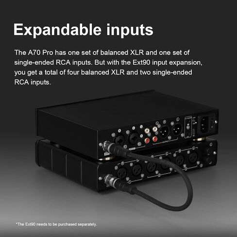 TOPPING A70 Pro Headphone Amp & Preamp – 17000mWx2 Power Output, T'ang-ku-la Module, 147dB Dynamic Range, 8 Volume Memories, Precise R2R Volume Control, Low Distortion Output (A70Pro-Black) in Saudi Arabia