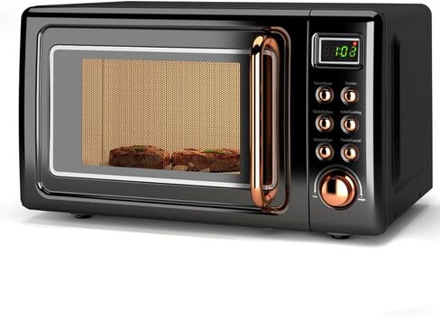 فرن ميكروويف رجعية كونترتوب ، simoe 0.7 cu ft ميكروويف صغير مع إزالة الجليد ، 5 طاقة صغيرة ، 8 مجموعة طلاء تلقائي وقفل الطفل ، ميكروويف مضغوط مع 10 بوصة القرص الدوار ، مؤقت 60 دقيقة ، شاشة LED ، 700W in Kuwait