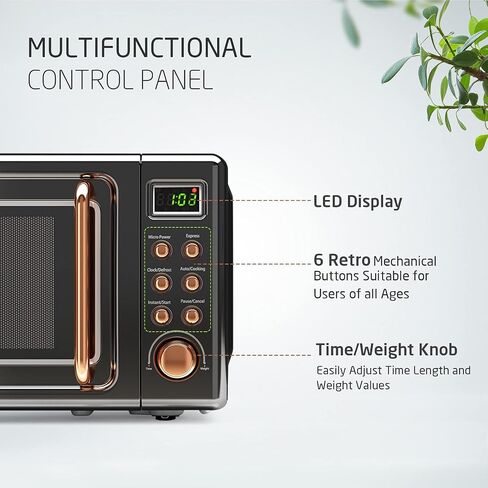 فرن ميكروويف رجعية كونترتوب ، simoe 0.7 cu ft ميكروويف صغير مع إزالة الجليد ، 5 طاقة صغيرة ، 8 مجموعة طلاء تلقائي وقفل الطفل ، ميكروويف مضغوط مع 10 بوصة القرص الدوار ، مؤقت 60 دقيقة ، شاشة LED ، 700W in Kuwait