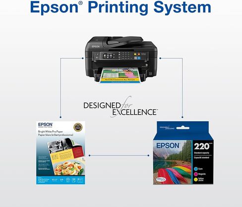 Epson t220120 durabrite فائق باللون الأسود سعة القياسية بخرطوشة حبر (wf-2760 ، wf-2750 ، wf-2660 ، wf-2650 ، wf-2630 ، xp-424 ، xp-420 ، xp-320), Black and Color Combo Pack in Saudi Arabia