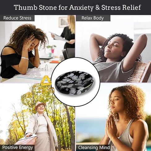 Lapis Lazuli Worry Stone – Crystal Thumb Worry Stones for Anxiety, Stress – Relaxing and Soothing Balance Stones for Meditation, Stress Relief – Healing Stones and Crystals for Men and Women in Kuwait