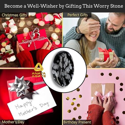 Lapis Lazuli Worry Stone – Crystal Thumb Worry Stones for Anxiety, Stress – Relaxing and Soothing Balance Stones for Meditation, Stress Relief – Healing Stones and Crystals for Men and Women in Kuwait
