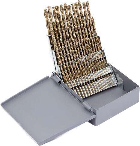 Drill America 115 Piece m35 Cobalt Drill Bit Set (1/16"-1/2", A-Z, #1-#60), DWDCO Series in Saudi Arabia