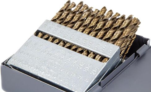 Drill America 115 Piece m35 Cobalt Drill Bit Set (1/16"-1/2", A-Z, #1-#60), DWDCO Series in Saudi Arabia