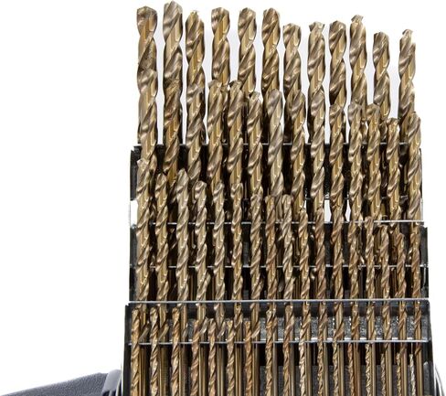 Drill America 115 Piece m35 Cobalt Drill Bit Set (1/16"-1/2", A-Z, #1-#60), DWDCO Series in Saudi Arabia