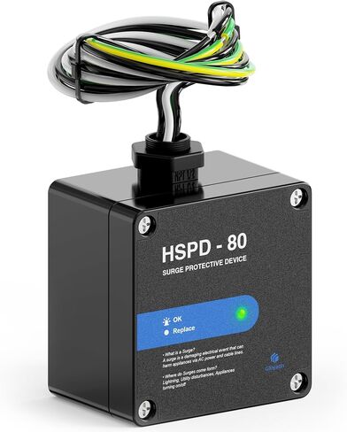 HSPD Square Whole Home Surge Protective Device, Type 1 SPD, Whole House Surge Protector, AC Surge Protection, 120/240VAC (HSPD-25) in Saudi Arabia