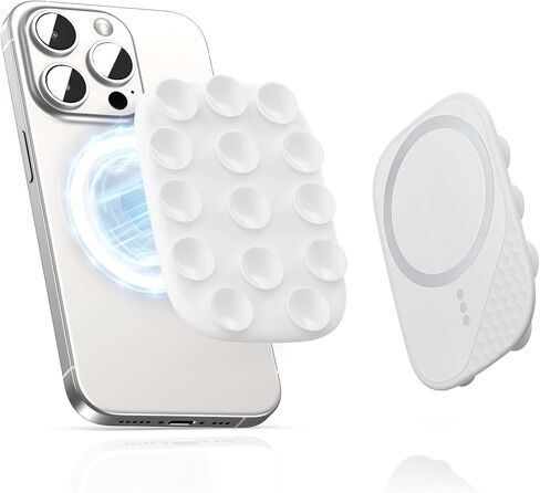 جبل هاتف شفط مغناطيسي ، حامل هاتف دش لـ Magsafe ، قبضة كأس الشفط اللزجة للهاتف لـ iPhone 16 15 14 13 12 ، عيد ميلاد للنساء in Kuwait