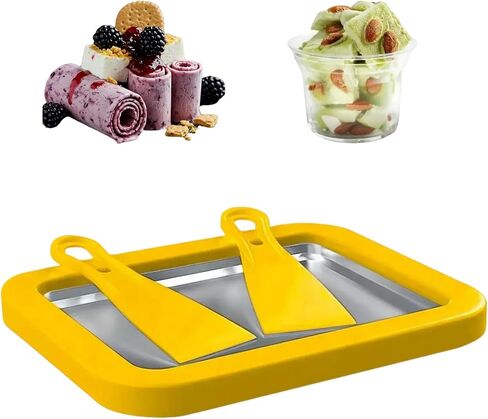 Ice Cream Roll Maker Rolled Ice Cream Machine, Sweet Spot Pan, Instant Cold Plate, Ideal for Making Rolled Ice Cream Soft Serve Slushies Frozen Yogurt Sorbet and Gelato (Summer Blue) in Saudi Arabia