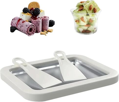 Ice Cream Roll Maker Rolled Ice Cream Machine, Sweet Spot Pan, Instant Cold Plate, Ideal for Making Rolled Ice Cream Soft Serve Slushies Frozen Yogurt Sorbet and Gelato (Summer Blue) in Saudi Arabia