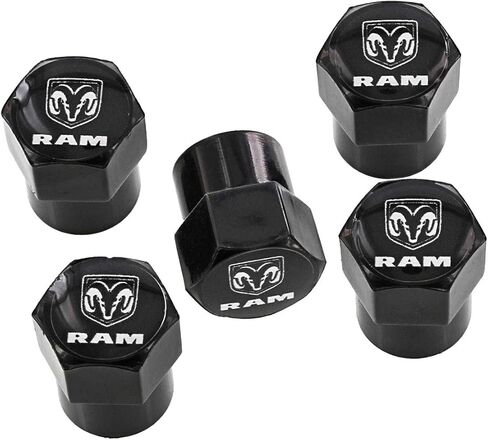 Dodge Ram Chrome Tire Valve Stem Caps Covers (Pack of 5) in Kuwait