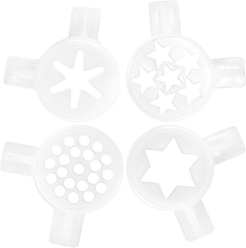 Garneck 4 Pcs Fantastic Modeling Caps Fittings Soft Serve Ice Cream Machine Spare Parts Lids Nozzle Accessories 29mm Inner Diameter, 5.00X4.50X0.70CM, White, FU3034C14DT in Kuwait