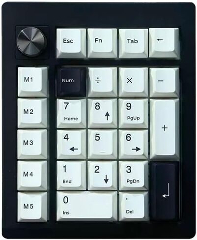 boyi gmk26 numpad الميكانيكية ، QMK/عبر قابلة للبرمجة BT5.0/2.4 جيجا هرتز/نوع حشية قابلة للتبديل الساخنة RGB اللوحة اللاسلكية لوحة المفاتيح الصغيرة القابلة لإعادة الشحن مع مقبض (أسود) in Kuwait