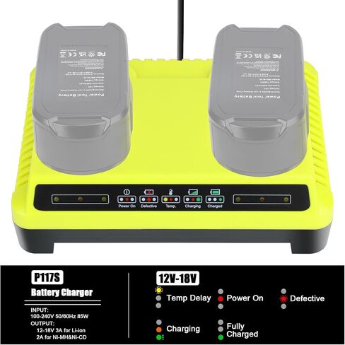 40V 18V Charger Replacefor Ryobi P137 Battery Charger, Compatible for Ryobi 40V Battery and Ryobi 18V Battery in Saudi Arabia