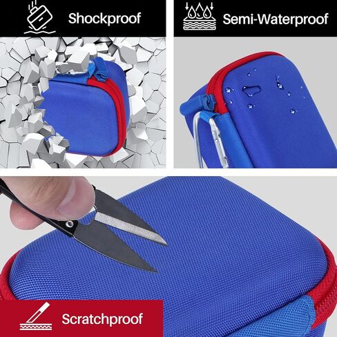 Storage Case Compatible with Bushnell Golf Phantom 3 2 Slope/Swami KISS 2.0 Handheld Golf GPS Ragnefinder (Blue+Red Case) in Saudi Arabia