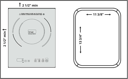 TI-1B 12 inch Built-In Single Burner Induction Glass-Ceramic Cooktop, 1750W, UL858 Certified in Saudi Arabia