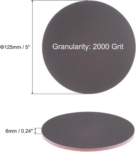 uxcell 30pcs 3000 Grit Sanding Sponge 5 Inch Hook and Loop Sponge Sanding Disc Wet/Dry for Car Wood Drywall Metal in Saudi Arabia