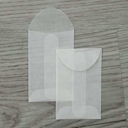 مظاريف LUXPaper ذات النهاية المفتوحة | 1 3/4 بوصة × 2 3/4 بوصة | غلاسين | 30 رطل. نص | 100 الكمية in Saudi Arabia