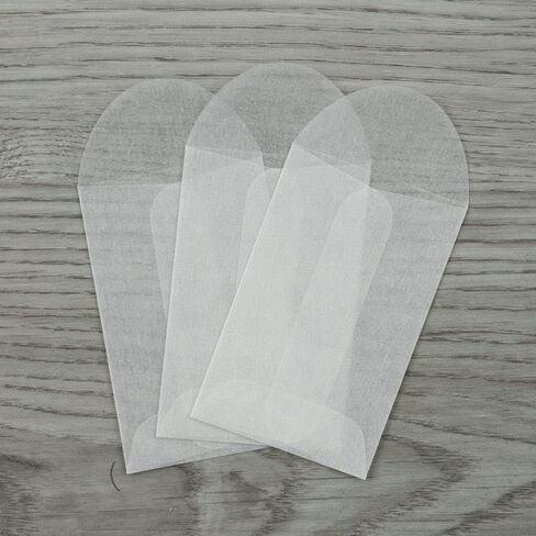 مظاريف LUXPaper ذات النهاية المفتوحة | 1 3/4 بوصة × 2 3/4 بوصة | غلاسين | 30 رطل. نص | 100 الكمية in Saudi Arabia