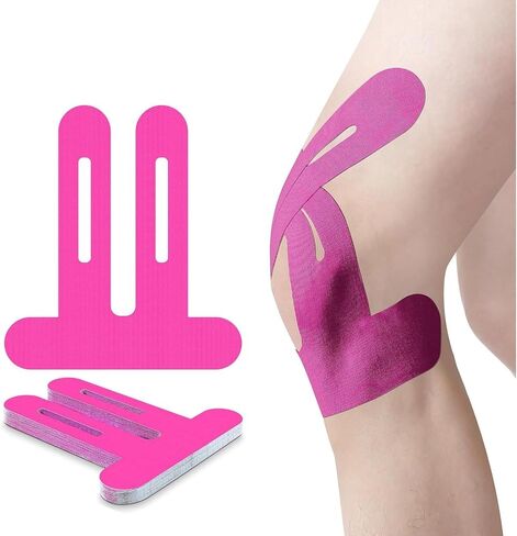 Precut Kinesiology Tape for Knees,15-30 Pcs – Elastic Knee Support & Stability, Pain Relief – Waterproof, Breathable, Hypoallergenic Athletic Tape in Saudi Arabia