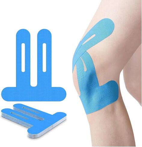 Precut Kinesiology Tape for Knees,15-30 Pcs – Elastic Knee Support & Stability, Pain Relief – Waterproof, Breathable, Hypoallergenic Athletic Tape in Saudi Arabia