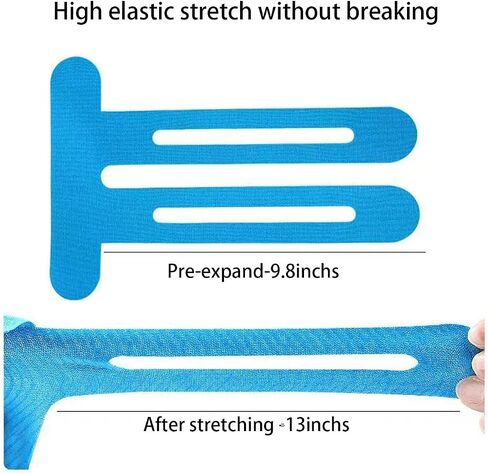 Precut Kinesiology Tape for Knees,15-30 Pcs – Elastic Knee Support & Stability, Pain Relief – Waterproof, Breathable, Hypoallergenic Athletic Tape in Saudi Arabia